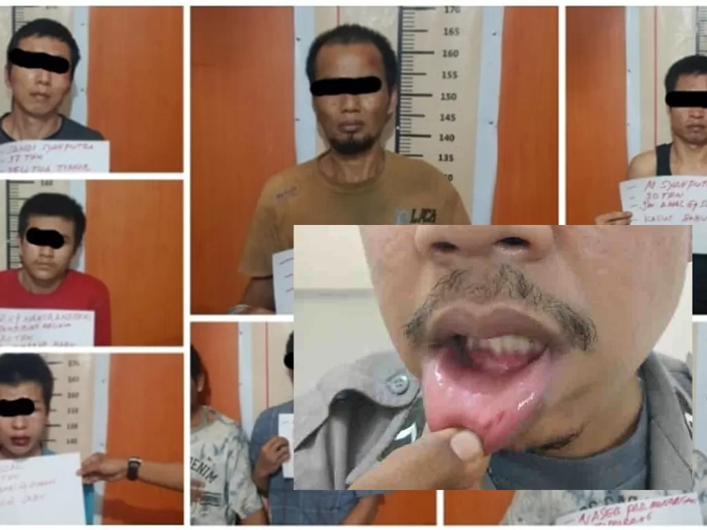 Para tahanan Polsek Patumbak Medan yang mengeroyok polisi serta mencoba kabur dari sel.