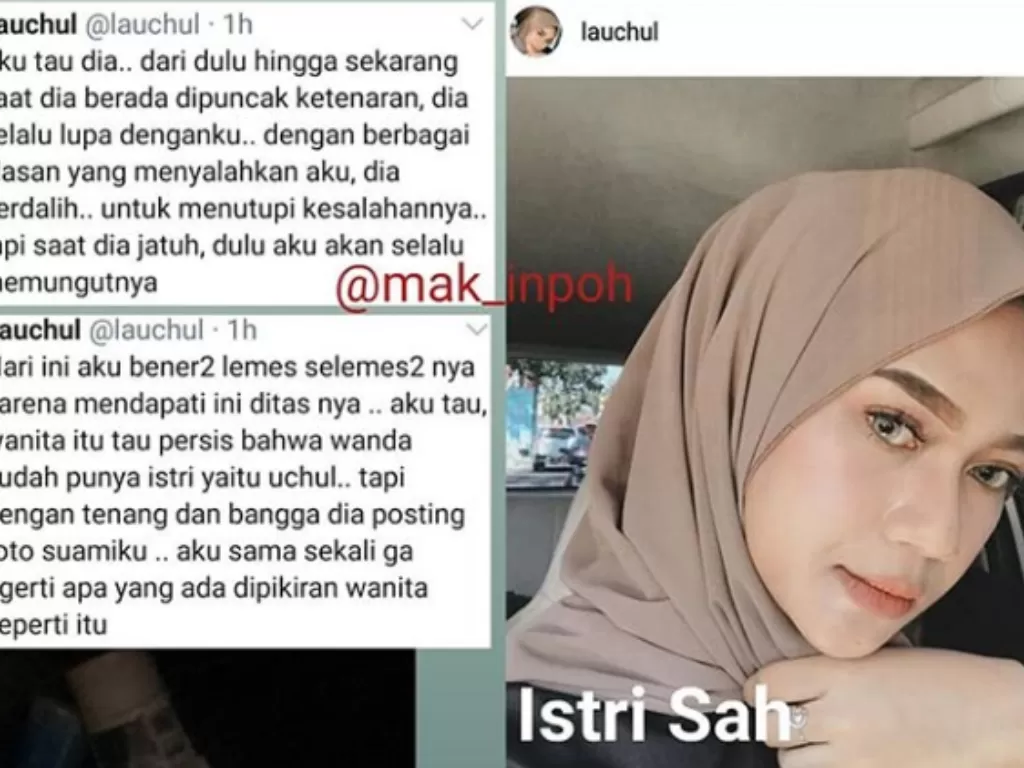 Viral seorang istri curhat sang suami direbut pelakor (Instagram/@mak_inpoh)