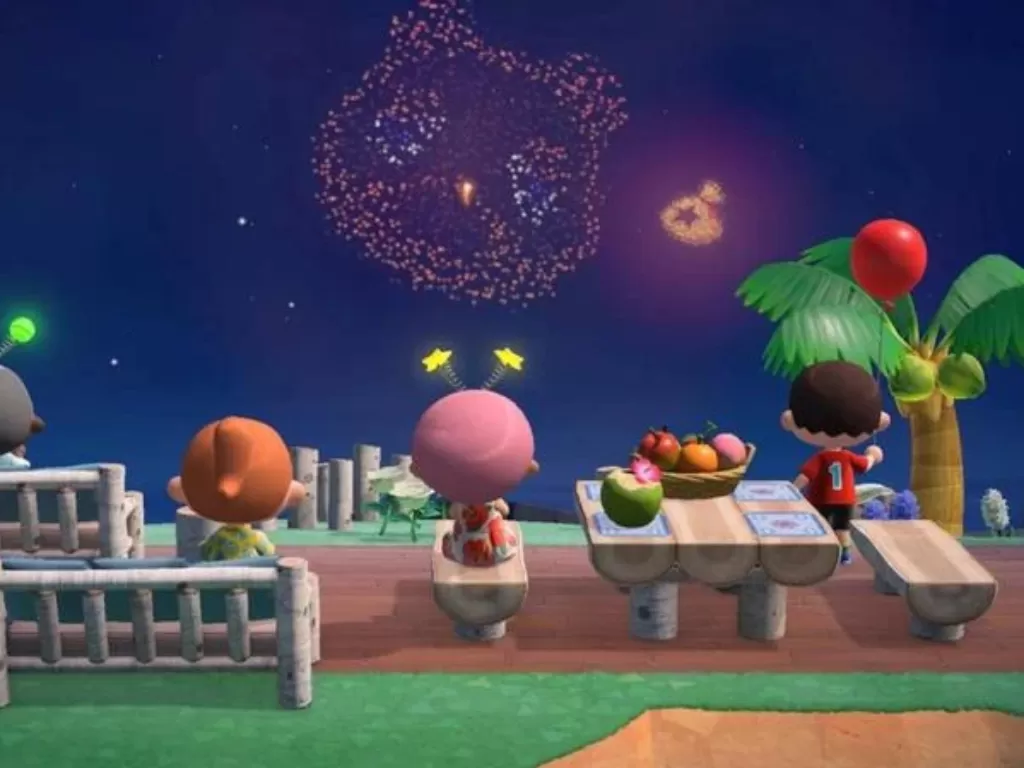 Fitur kembang api di Animal Crossing: New Horizons (photo/Tech News Chronicle)