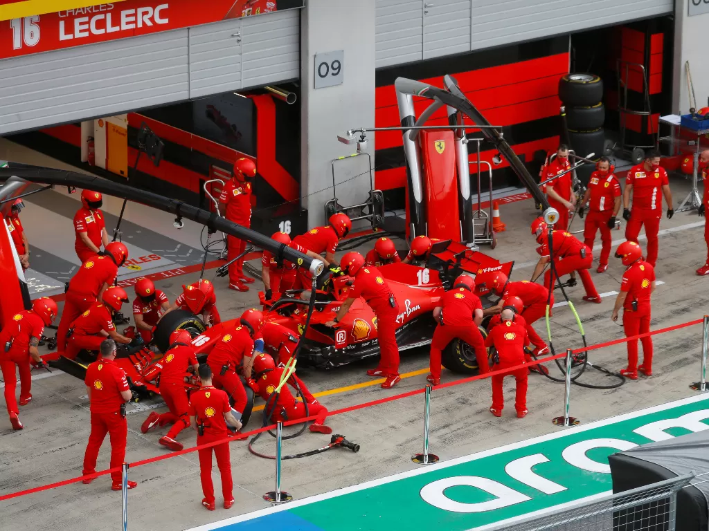 Tampilan pabrikan Ferrari di kelas Formula 1. (Dok. REUTERS)
