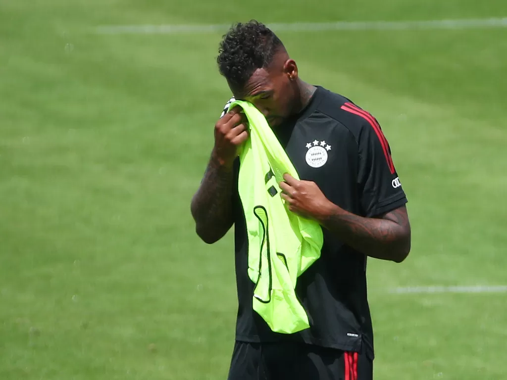 Bek Bayern Munchen, Jerome Boateng. (REUTERS/Michael Dalder)