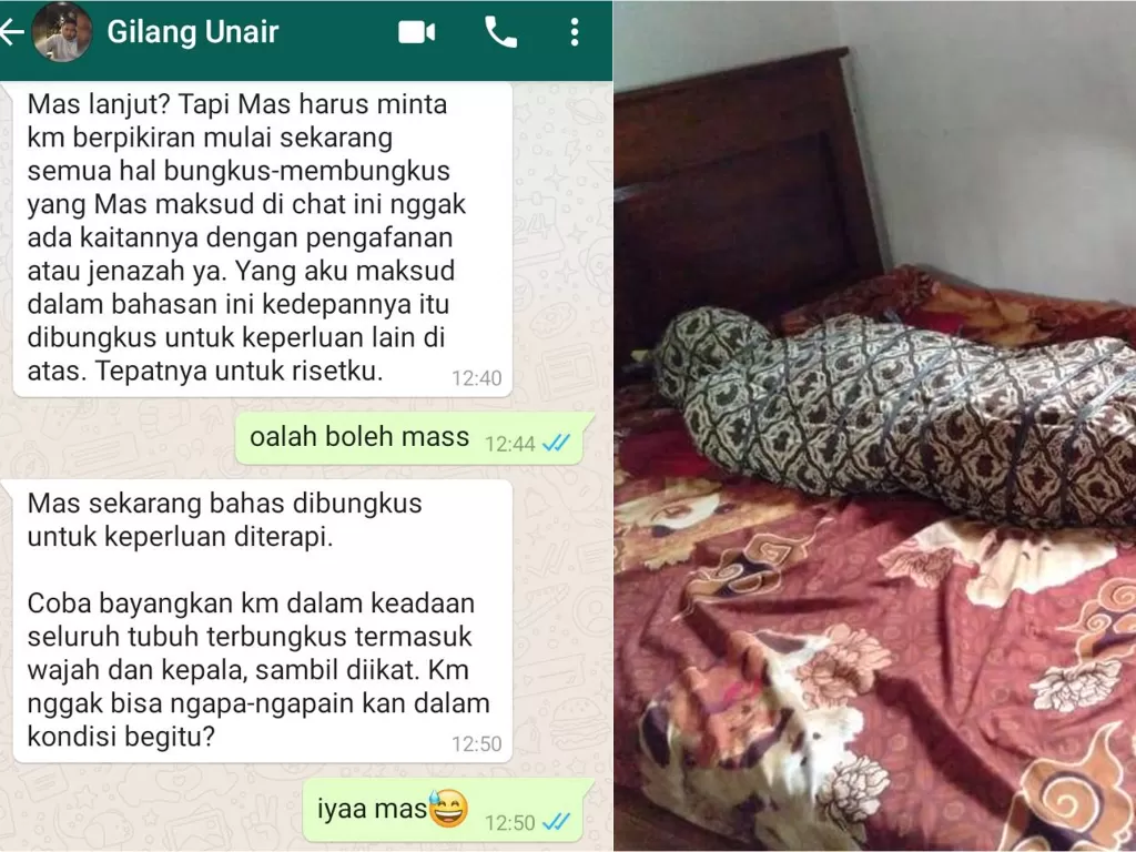 Kasus mahasiswa Unair bernama Gilang yang fetish kain jarik (Twitter/@m_fikris)