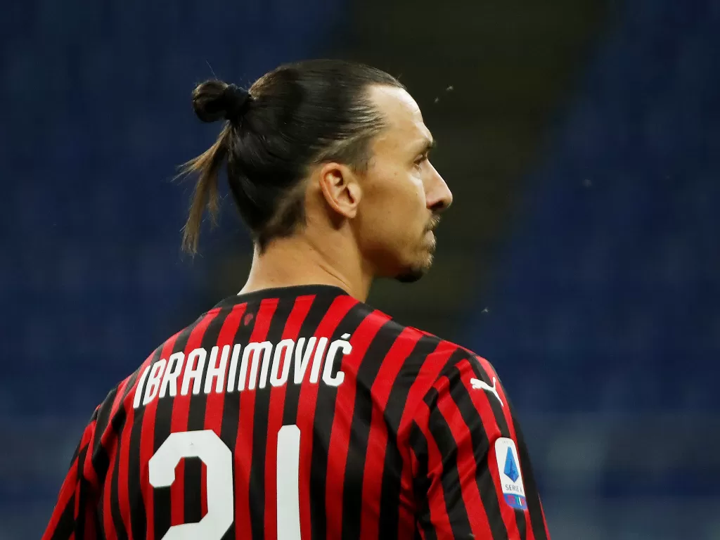Penyerang AC Milan, Zlatan Ibrahimovic. (REUTERS/Alessandro Garofalo)