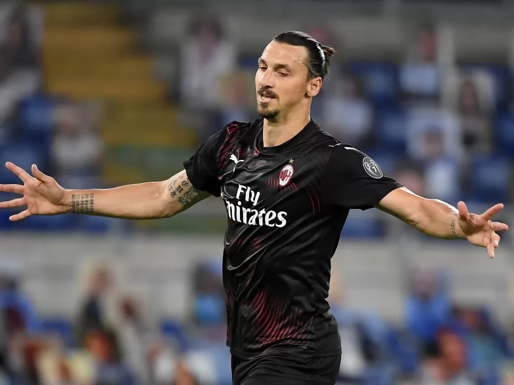 Penyerang AC Milan, Zlatan Ibrahimovic. (REUTERS/Alberto Lingria)