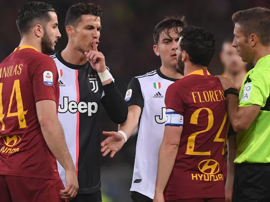 Pertandingan Juventus VS AS Roma. (REUTERS/Alberto Lingria)