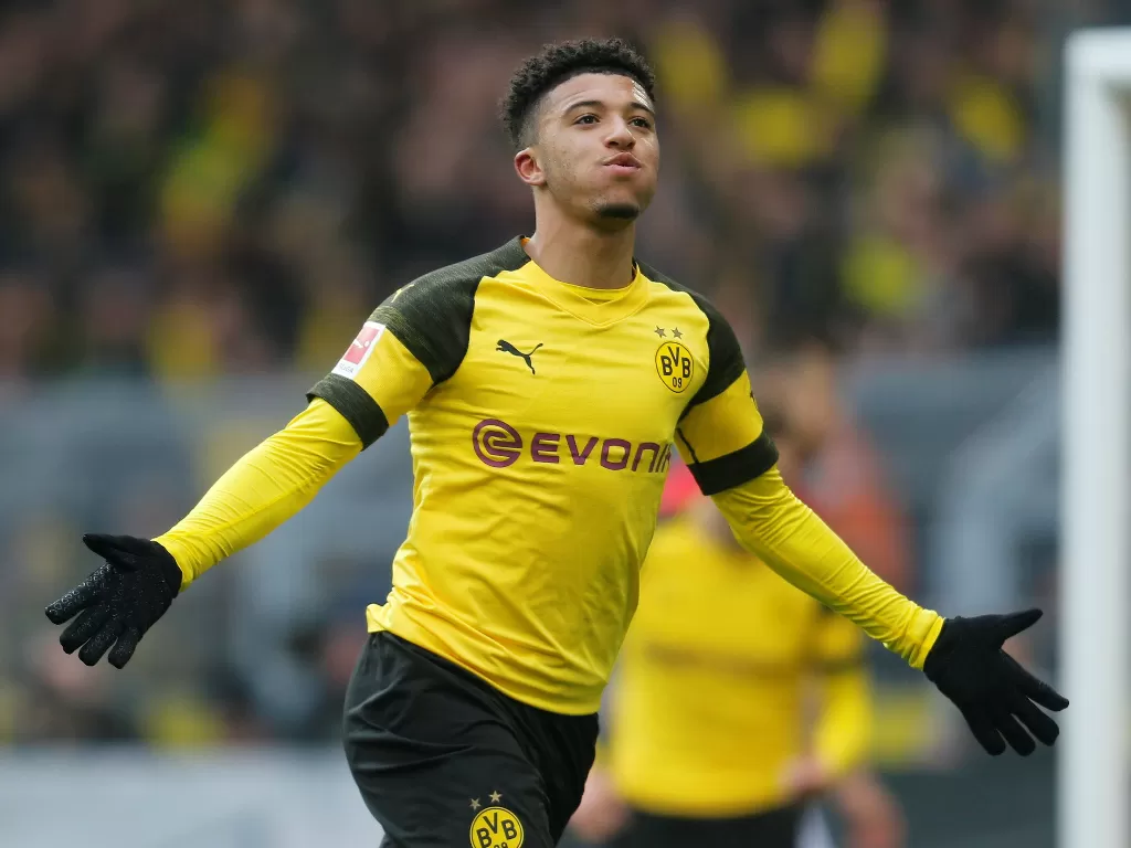 Gelandang Borussia Dortmund, Jadon Sancho. (REUTERS/Leon Kuegeler)