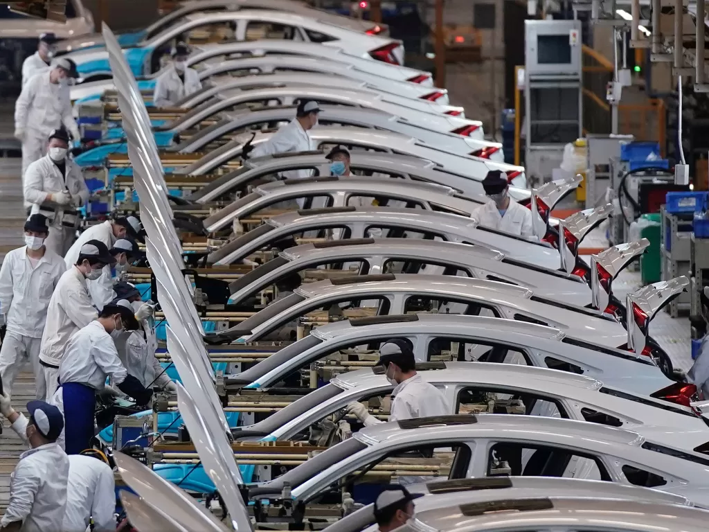 Tampilan pabrik produksi Honda. (REUTERS/Aly Song)