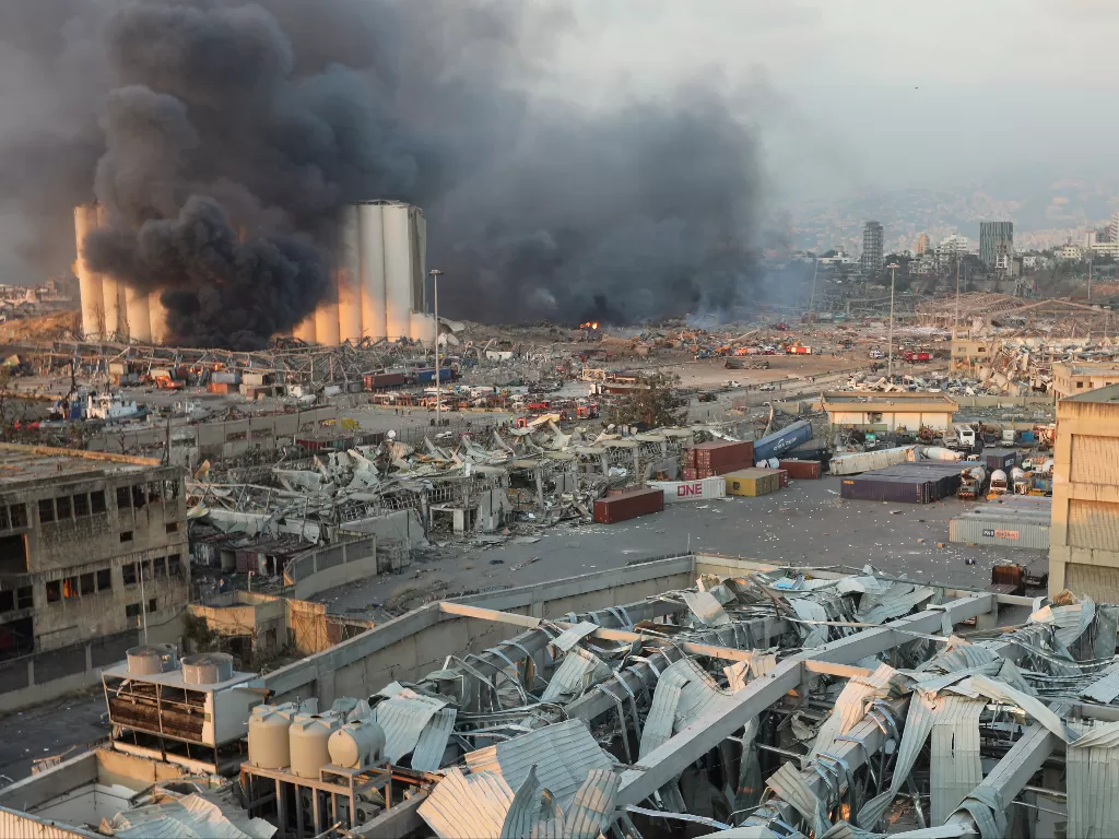 Ledakan di Beirut. (Foto: REUTERS/Mohamed Azakir)
