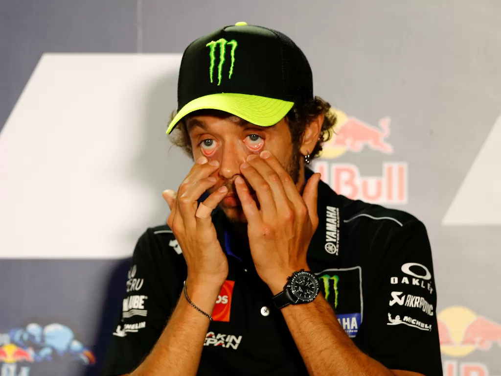 Pembalap Monster Energy Yamaha, Valentino Rossi. (REUTERS/MARCELO DEL POZO)
