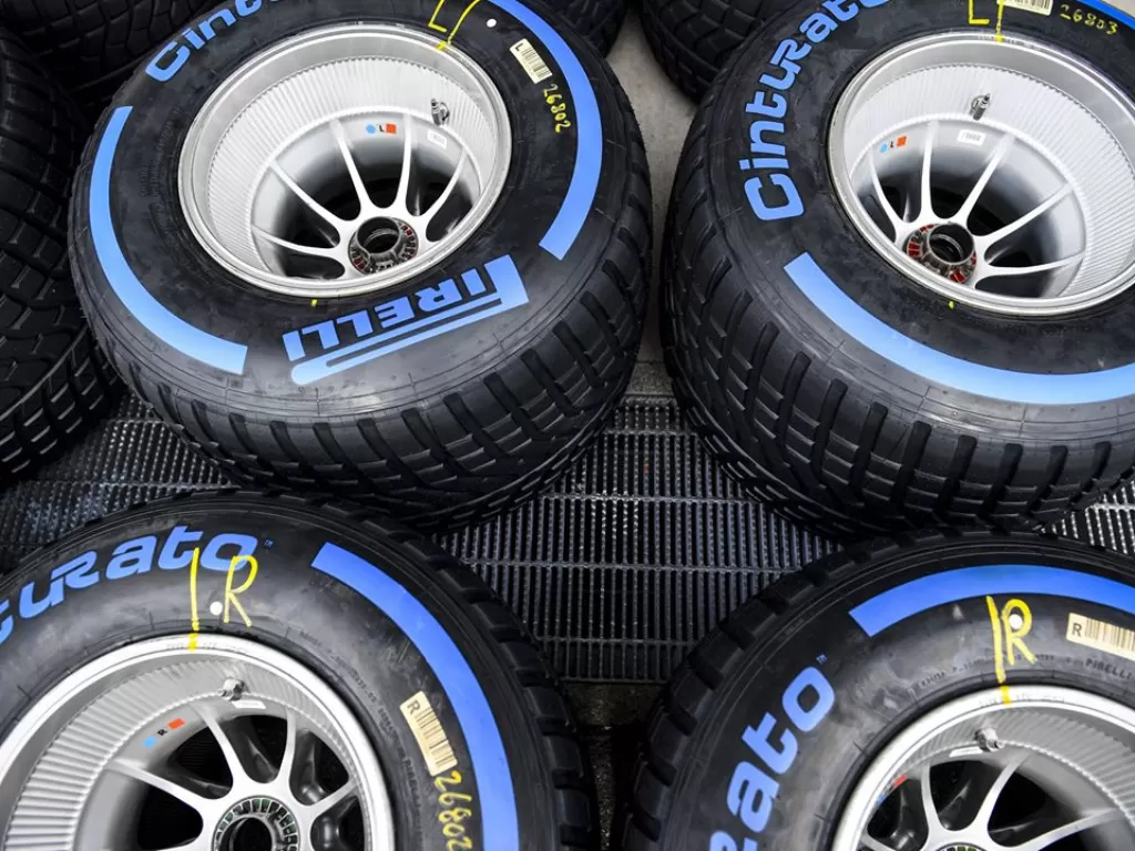 Tampilan ban mobil balap Formula 1 milik Pirelli. (Instagram/@pirelli_motorsport)