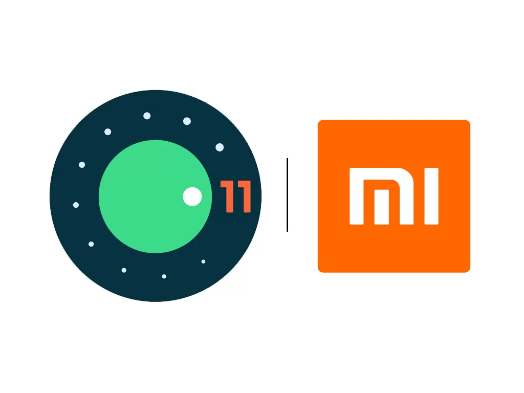 Logo sistem operasi Android 11 dan Xiaomi (photo/Android/Xiaomi)