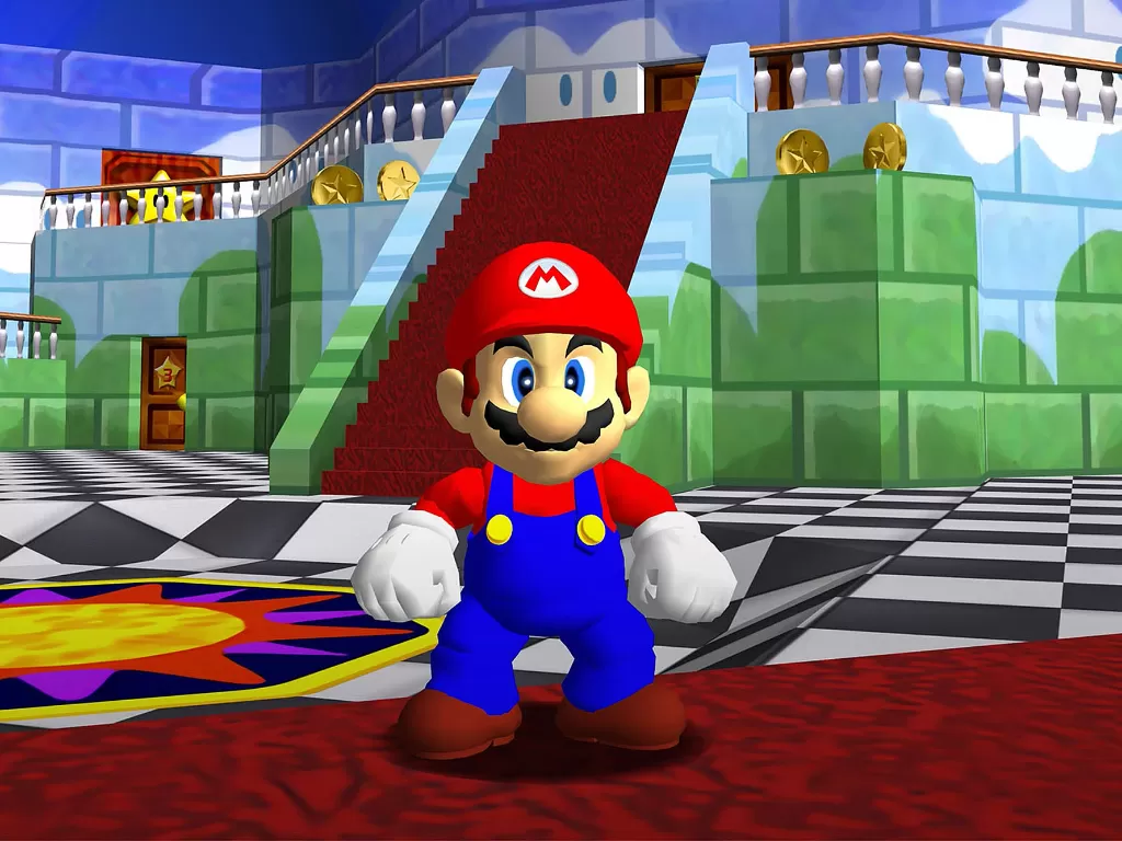 Karakter Mario di game Super Mario 64 (photo/Nintendo)
