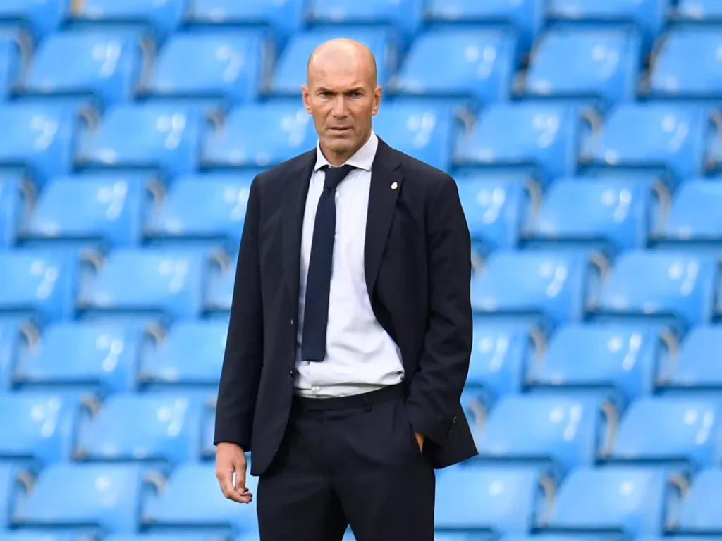 Pelatih Real Madrid, Zinedine Zidane. (REUTERS/PETER POWELL)