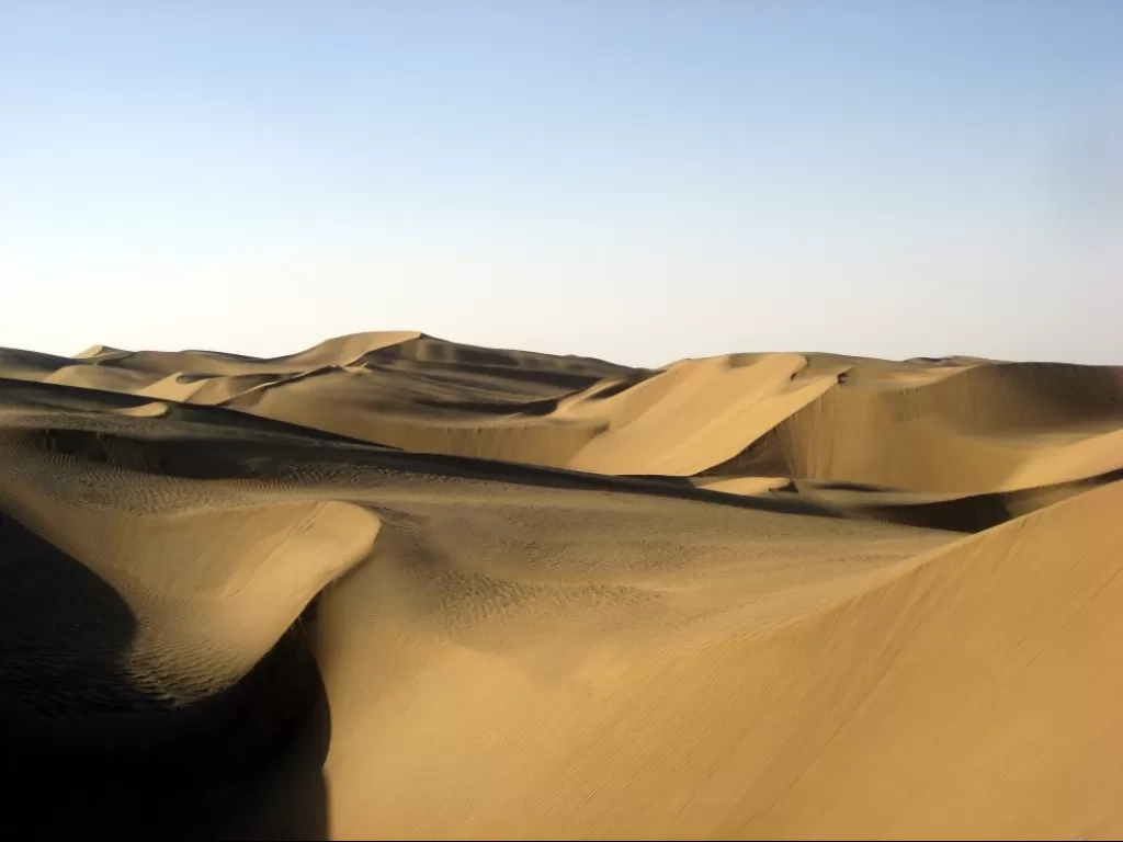  Gurun pasir Taklamakan di daerah Uighur Xinjiang.   (wikipedia.org)