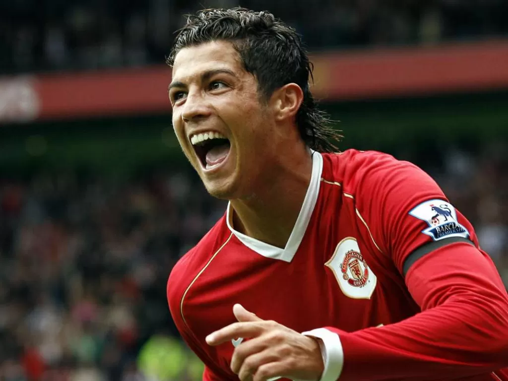 Cristiano Ronaldo saat berkostum Manchester United. (goal.com)