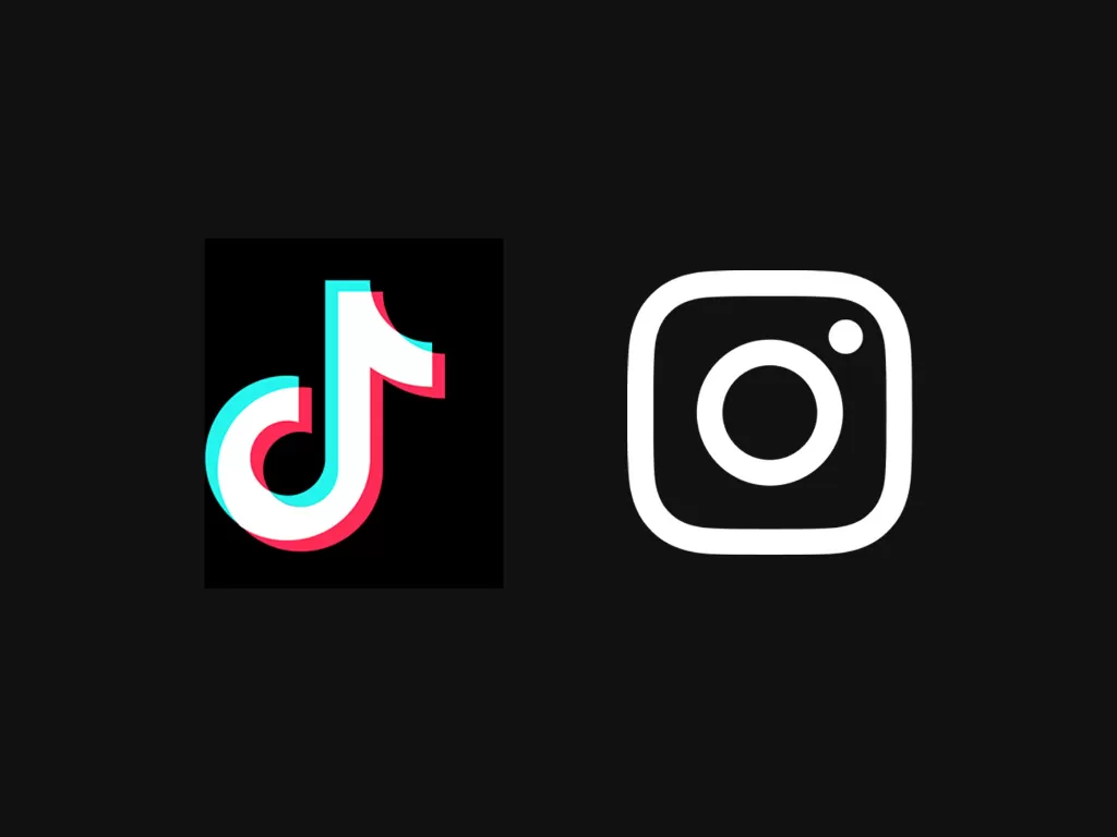 Ilustrasi logo TikTok dan juga Instagram (photo/TikTok/Instagram)