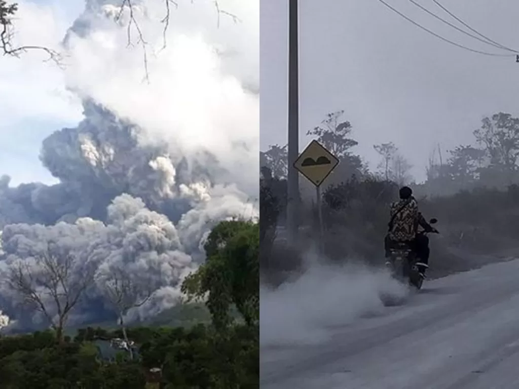 Gunung Sinabung erupsi.