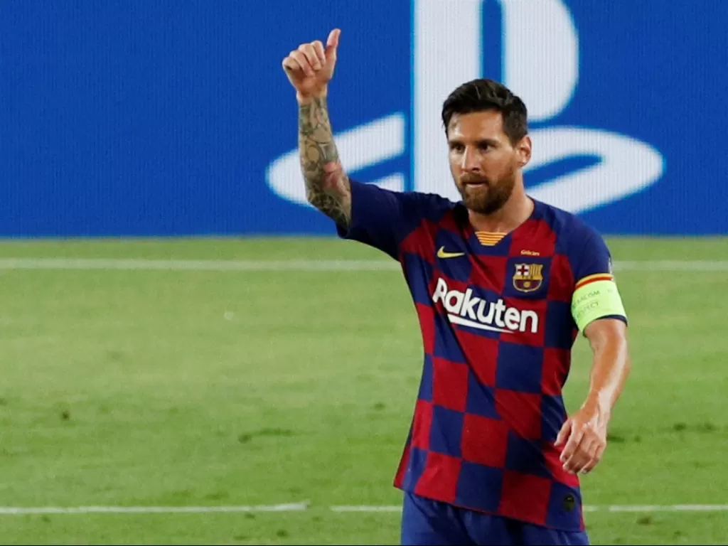 Megabintang Barcelona, Lionel Messi, (REUTERS/Albert Gea)