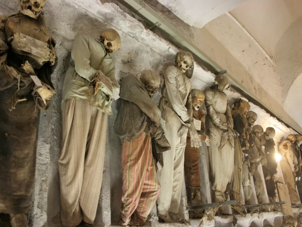 Mayat di dalam Capuchin Catacombs. (Flickr/Juan Antonio Segal)