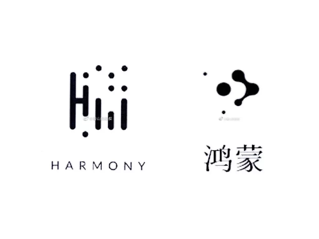 Logo HarmonyOS untuk versi global dan Tiongkok (photo/Weibo via. Gizmochina)