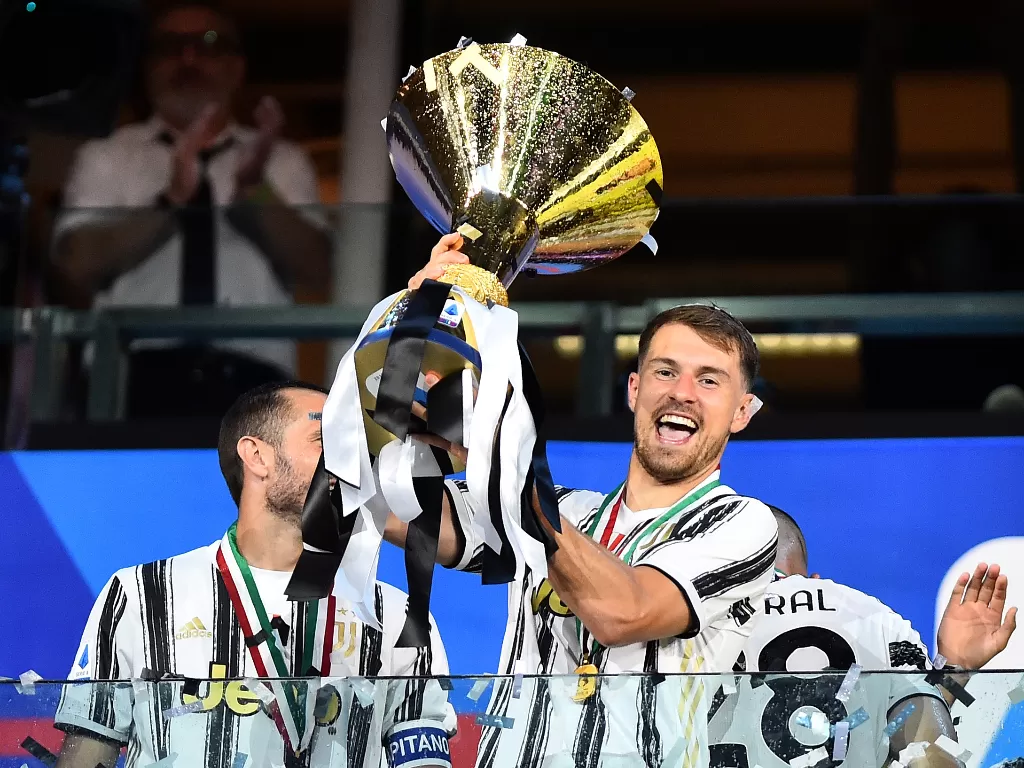 Gelandang Juventus, Aaron Ramsey. (REUTERS/Massimo Pinca)