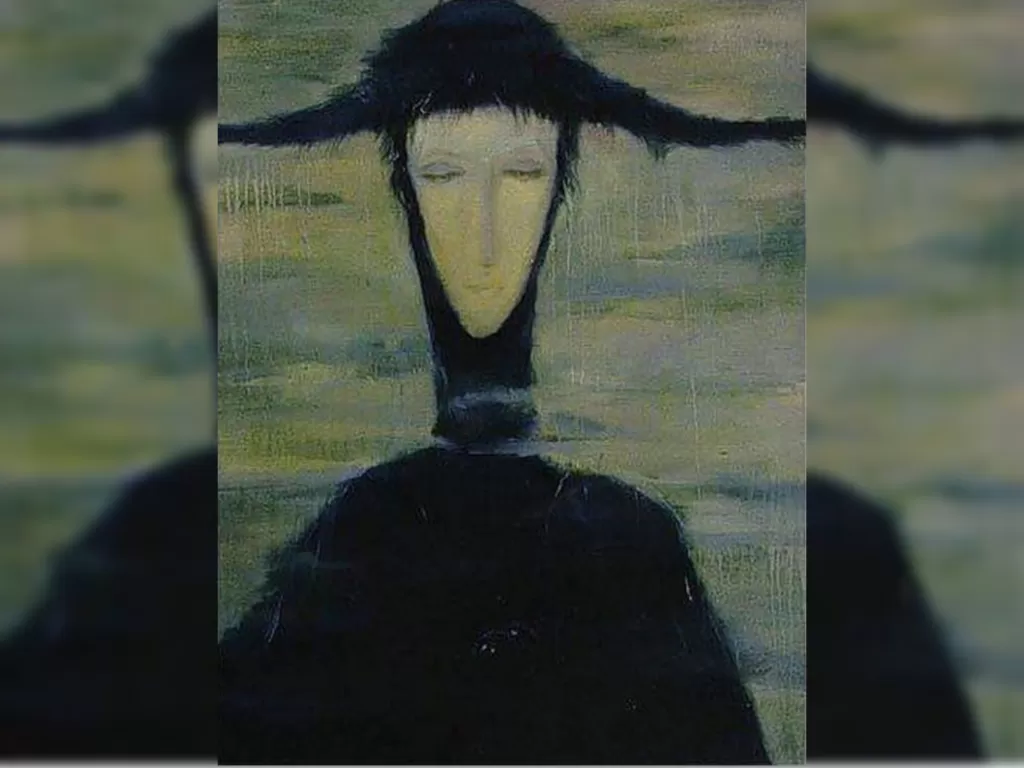 Lukisan The Rain Woman karya Svetlana Taurus. (livemaster.ru)