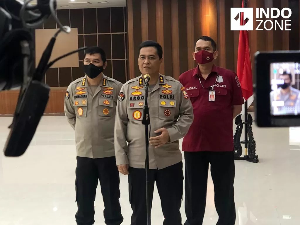  Kadiv Humas Polri Irjen Pol Argo Yuwono saat memberikan keterangan ke media di Bareskrim Polri, Jakarta. (INDOZONE/Samsudhuha Wildansyah)