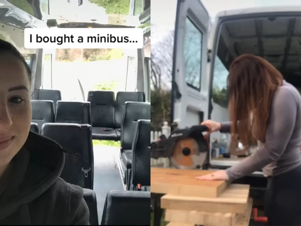 Jennifer Mckechnie yang berhasil ubah Minibus jadi Camper Van (TikTok/jennifermckechnie)