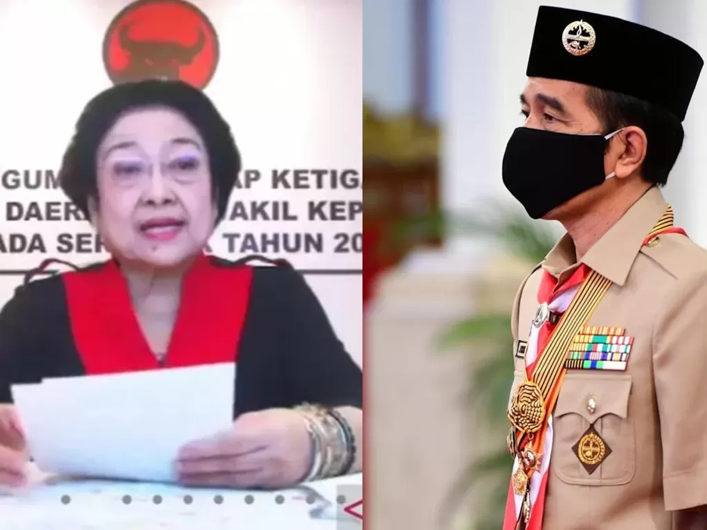Megawati Soekarnoputri (kiri) dan Presiden Jokowi (kanan). (Instagram)