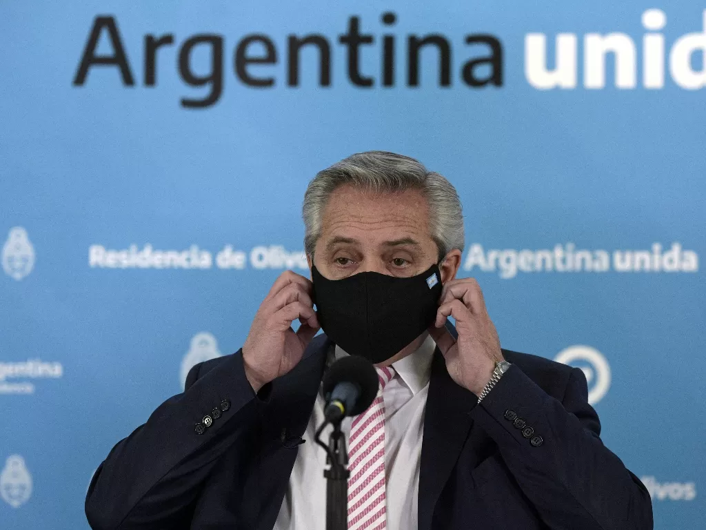 Presiden Argentina Alberto Fernandez (Juan Mabromata/Pool via REUTERS)