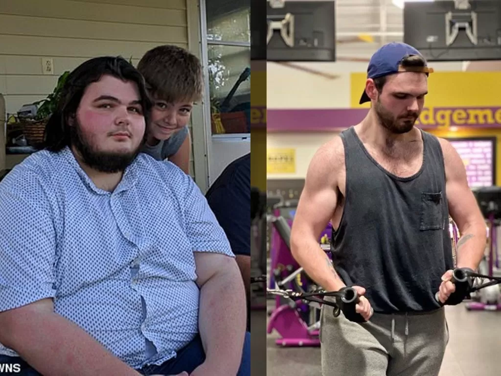 Transformasi pria yang dulunya gemuk menjadi berotot. (Daily Mail)