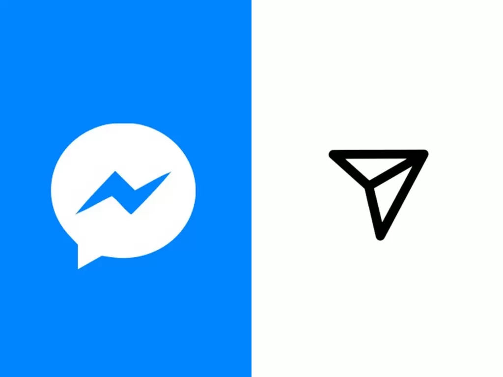Logo aplikasi Facebook Messenger dan Direct Messages di Instagram (photo/Facebook/Instagram)