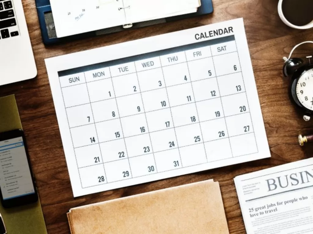 Ilustrasi kalender. (photo/Pexels/Rawpixel)
