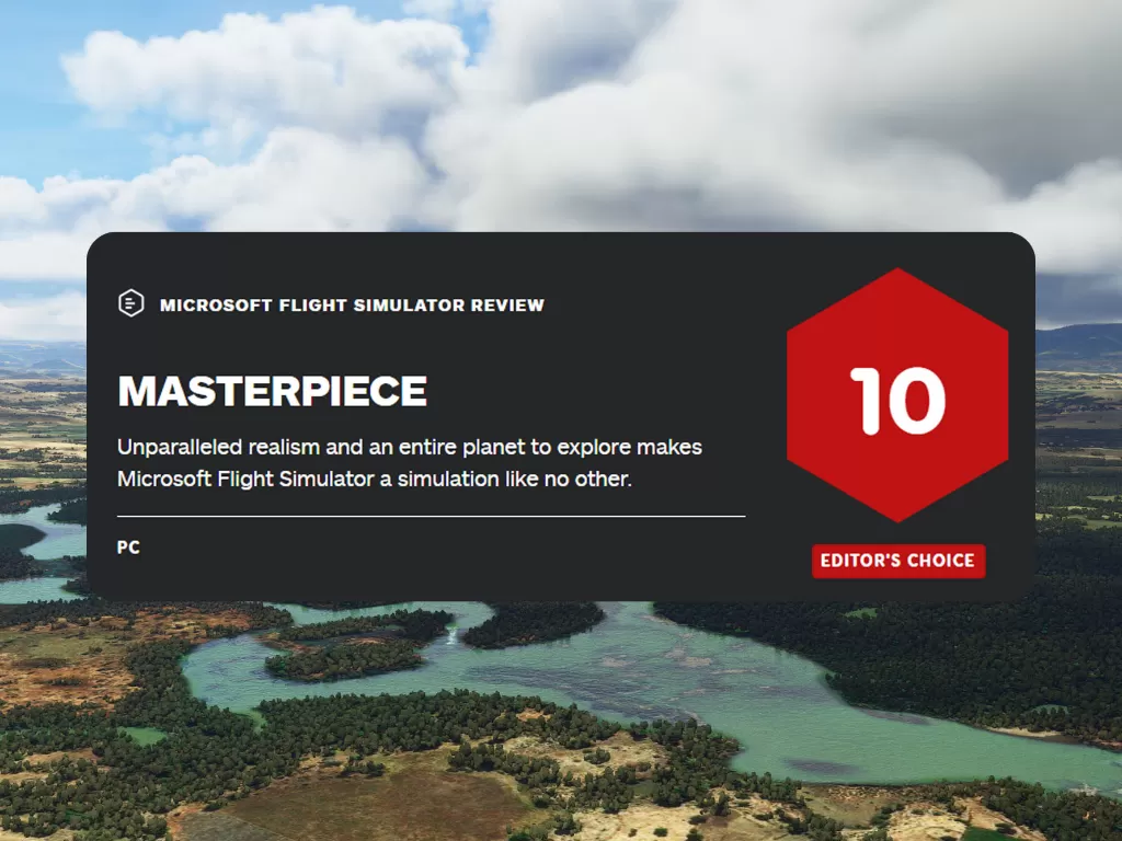 Skor review IGN untuk game Microsoft Flight Simulator (photo/Microsoft/IGN)