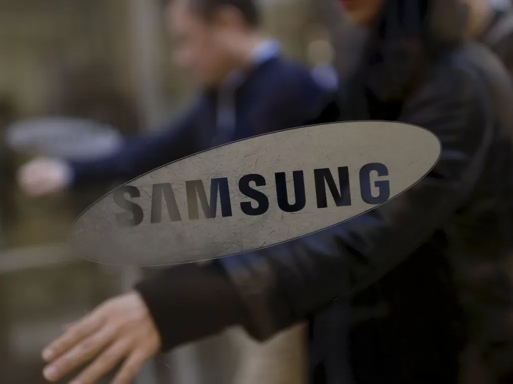 Logo perusahaan teknologi Samsung (photo/REUTERS/Kim Hong-Ji)