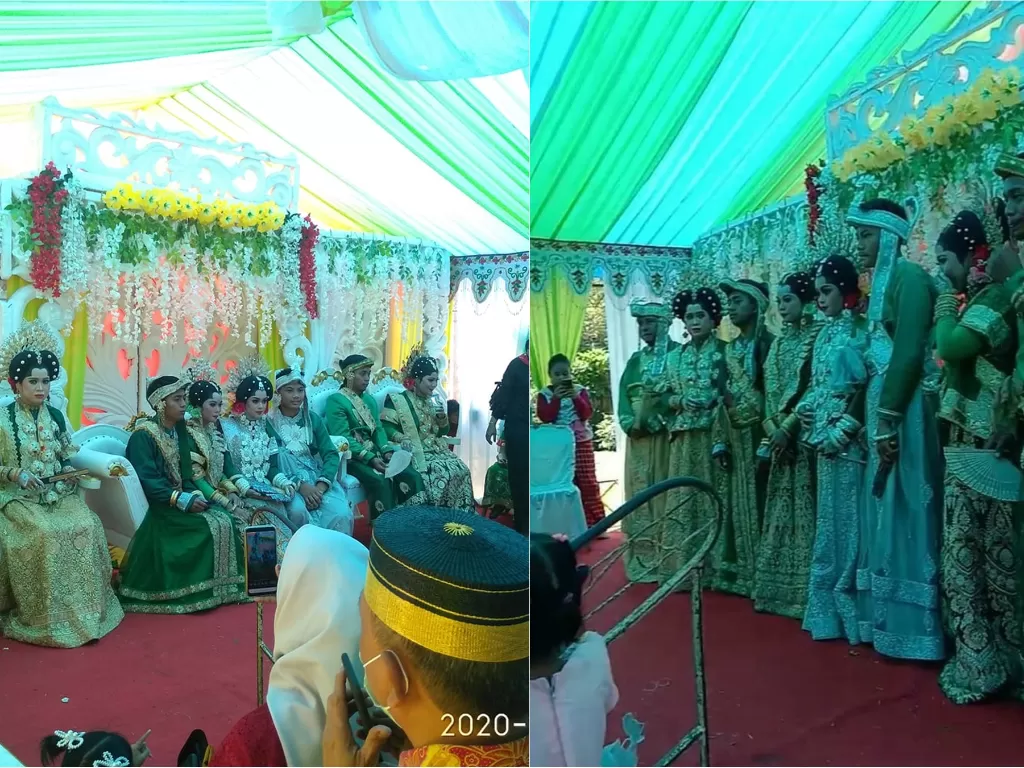 Pernikahan 4 saudara kembar di Sulsel (Facebook/Aiye Mhan Lukman)