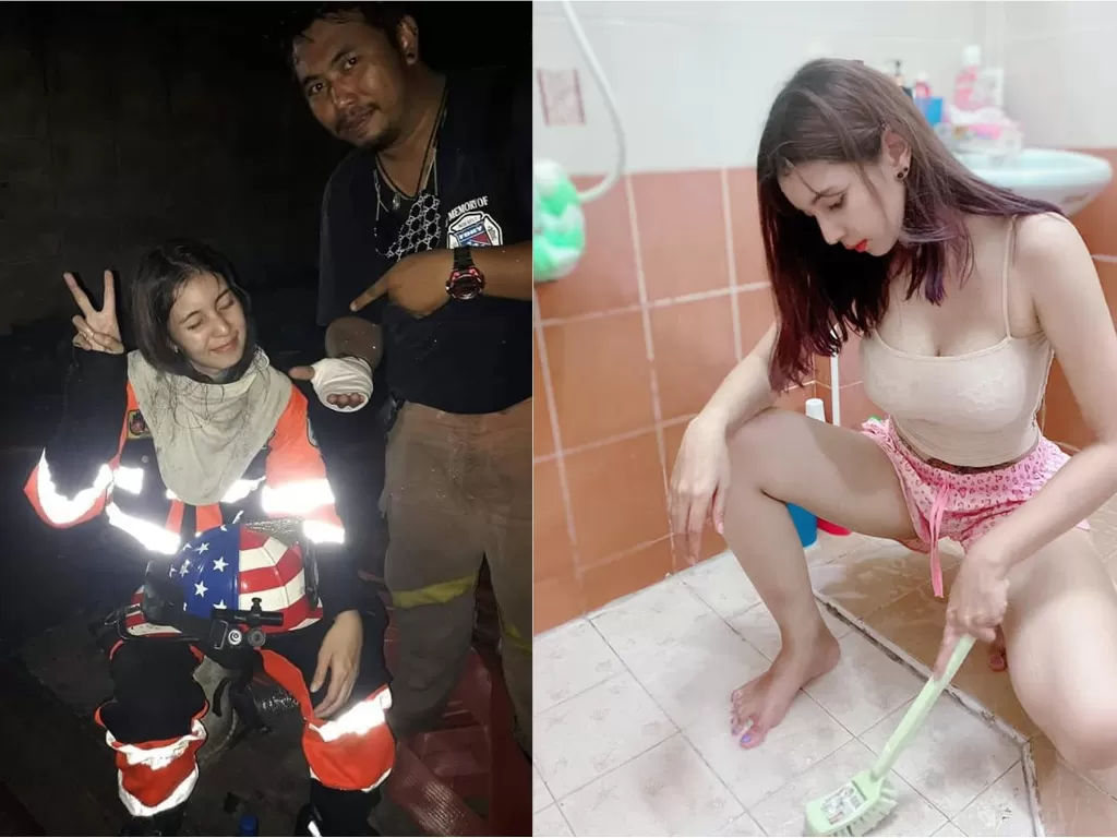 Pemadam kebakaran di Thailand yang lagi viral (Facebook)
