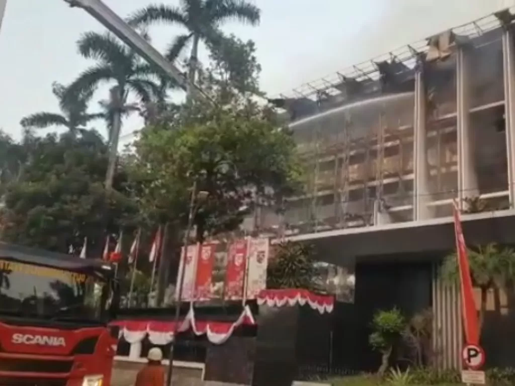 Kebakaran di Gedung Kejagung telah padam. (Foto: Tangkapan layar Instagram @humasjakfire)