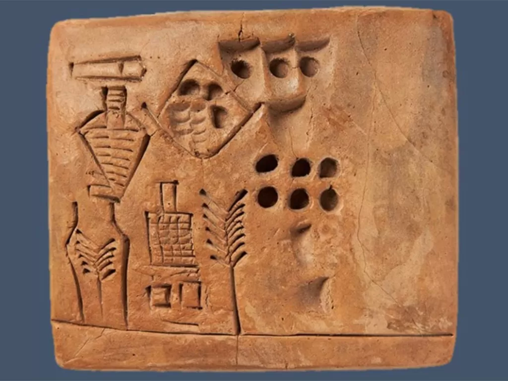 Tablet tanah liat kuno yang berisi tanda tangan. (ancient-origins.es)