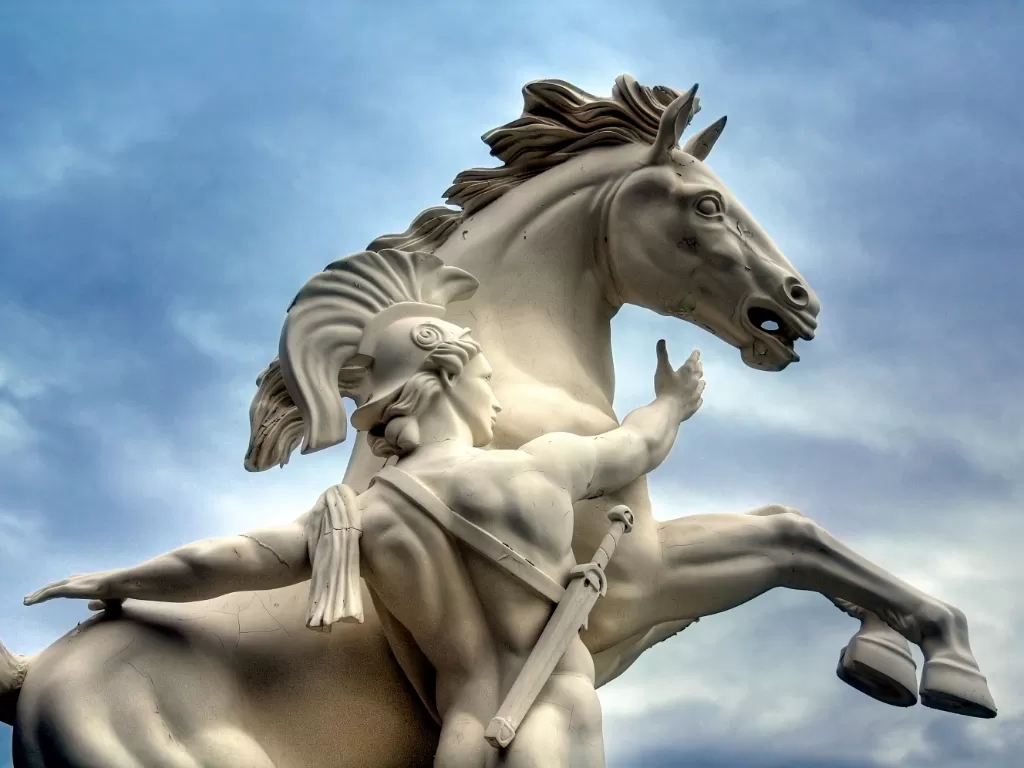 Ilustrasi kuda Kaisar Caligula, Inciatus. (Flickr/Joe Bankowski)