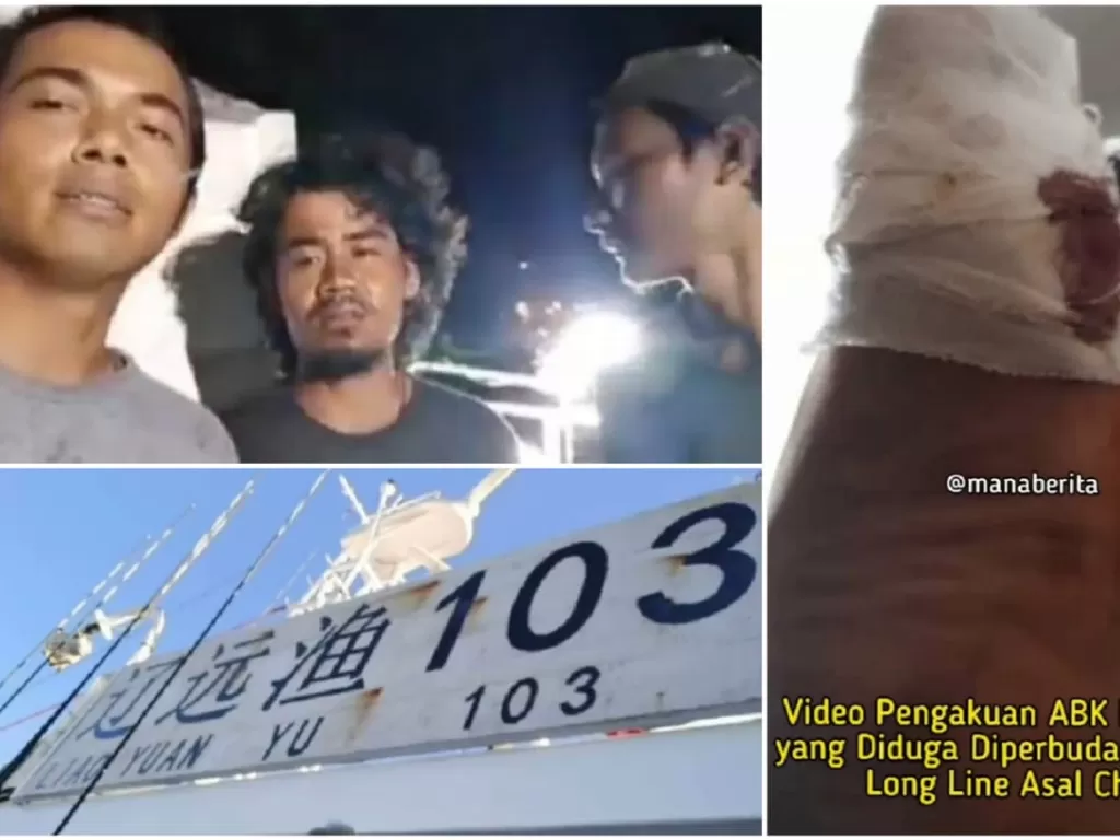 Cuplikan video pengakuan sejumlah ABK yang bekerja pada kapal China