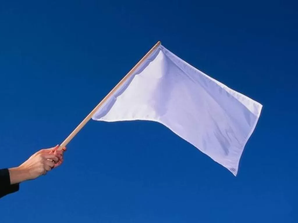Ilustrasi bendera putih. (sawyoo.com)