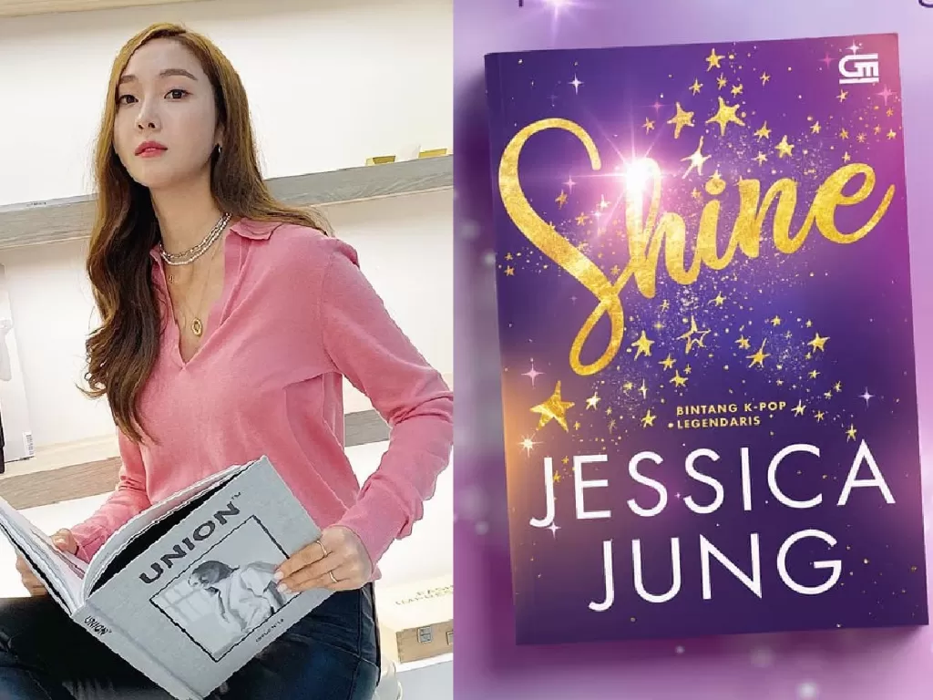 Mantan member SNSD Jessica Jung (Instagram/@Jessica.syj) dengan novelnya 'Shine.' (Instagram/@bukugpu).