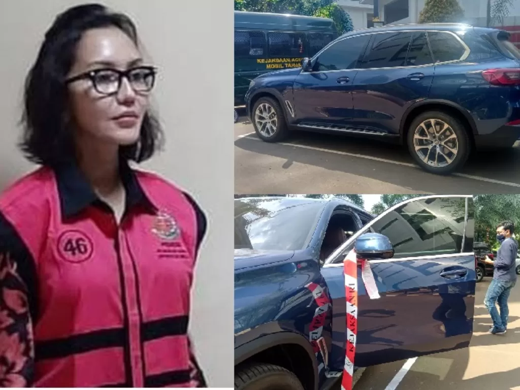 Kiri: Jaksa Pinangki (Istimewa), kanan: penampakan mobil BMW milik Jaksa Pinangki. (INDOZONE/Samsudhuha Wildansyah).