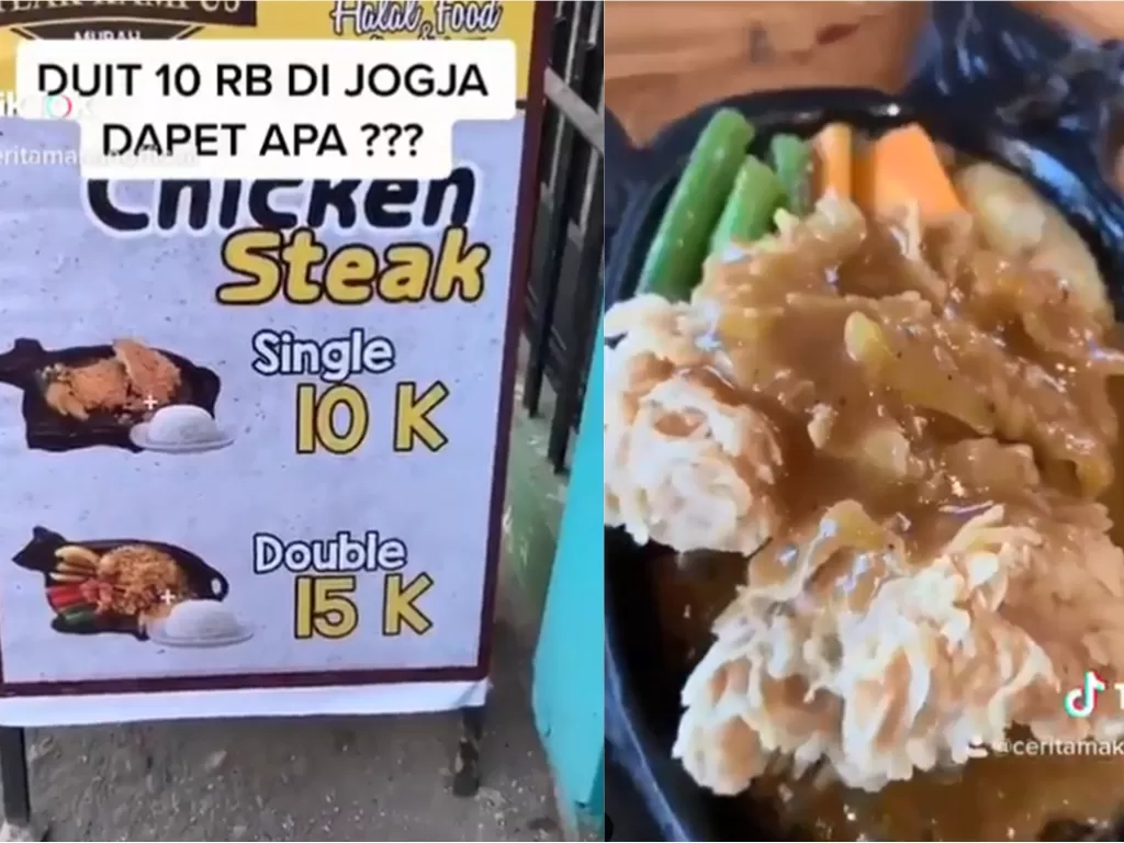Steak harga Rp10.000 di Jogja (Instagram/ceritamakan)