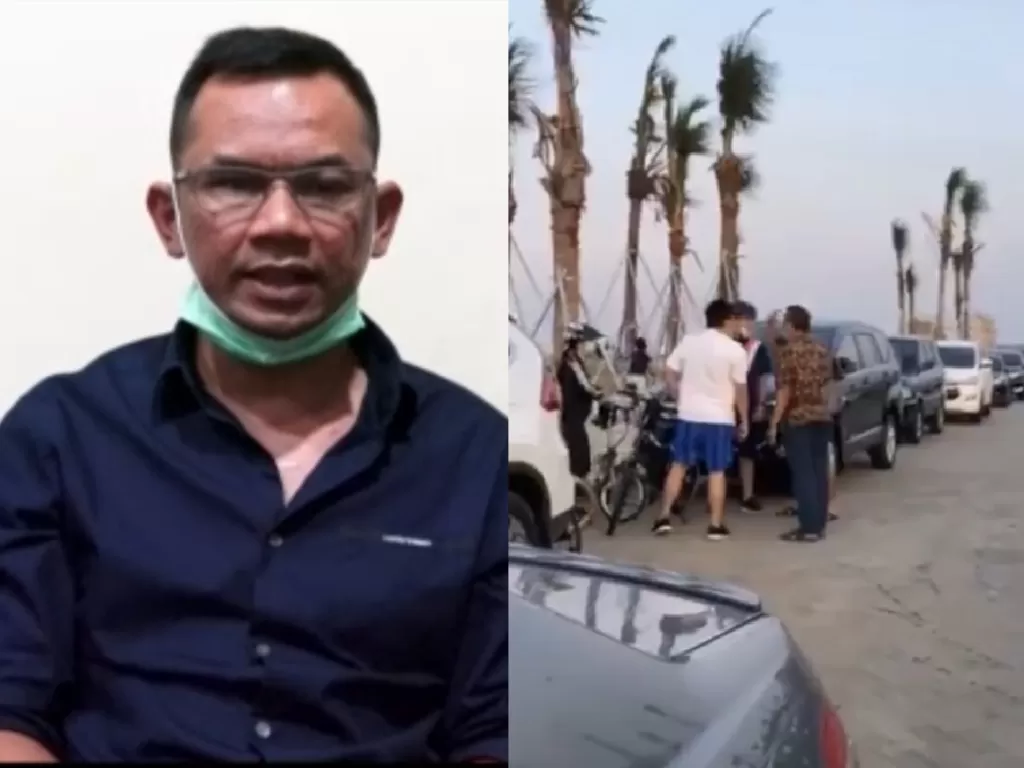 Joy Ginting, pria yang ngaku sebagai polisi (Instagram/polres_metro_jakarta_utara), videonya yang viral. (Twitter/Dharma_tc)