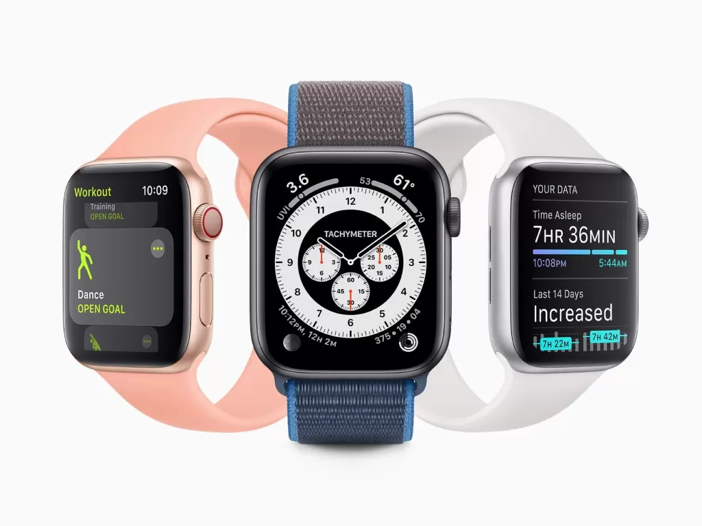 Smartwatch Apple Watch dengan WatchOS 7 (photo/Apple)