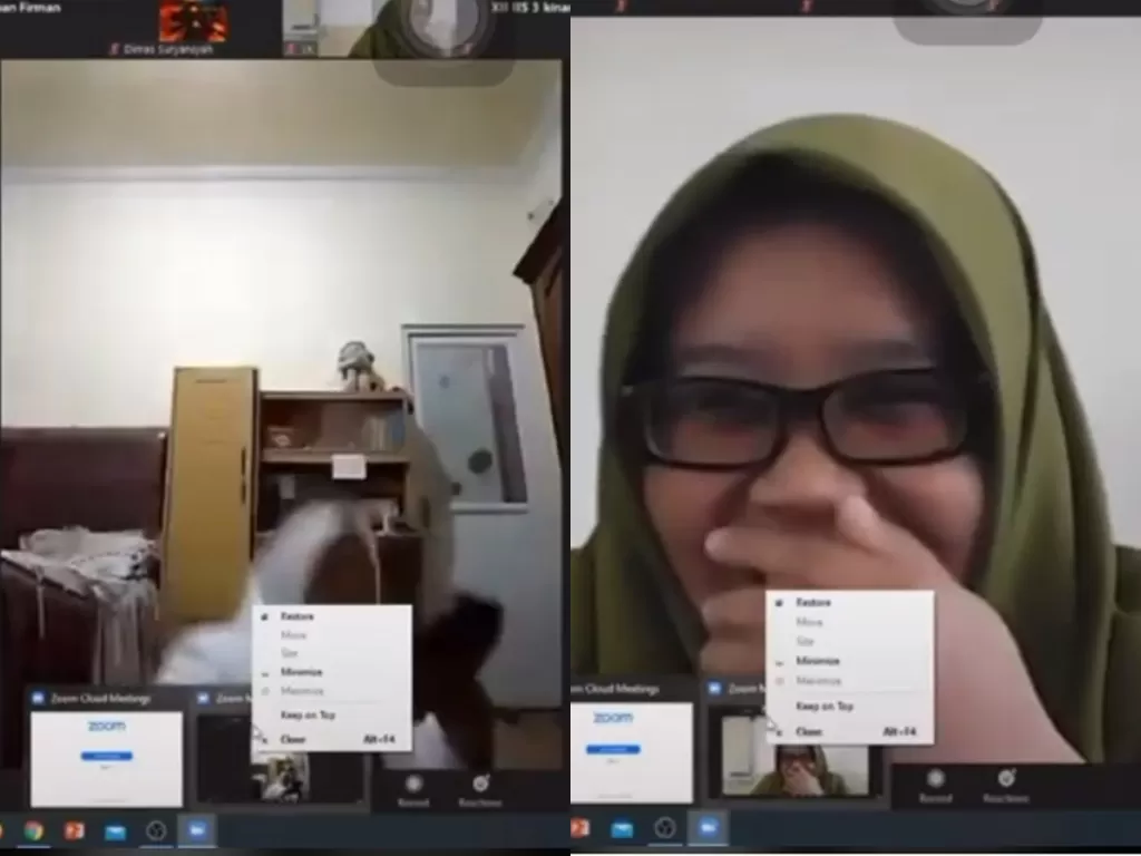 Potongan video guru yang ngakak saat lihat siswinya yang rebahan. (photo/TikTok/@ auliaannisa03)