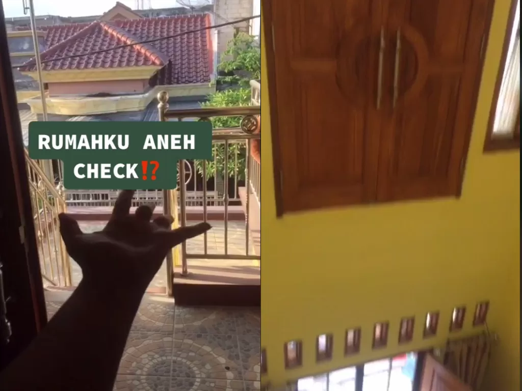 Potongan video 'rumah aneh check' di TikTok. (photo/TikTok/@fiaanindy)