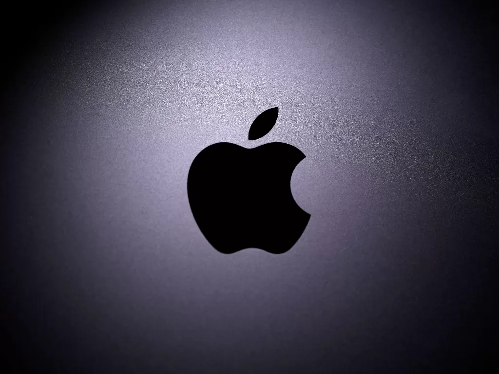 Logo perusahaan Apple di laptop MacBook (photo/REUTERS/Dado Ruvic)